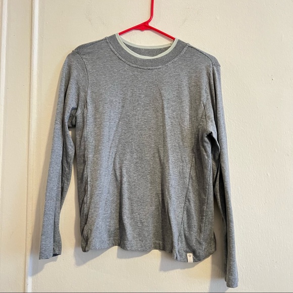 SATVA DANA LONG SLEEVE TOP HEATHER GREY SIZE SMALL - Picture 10 of 13